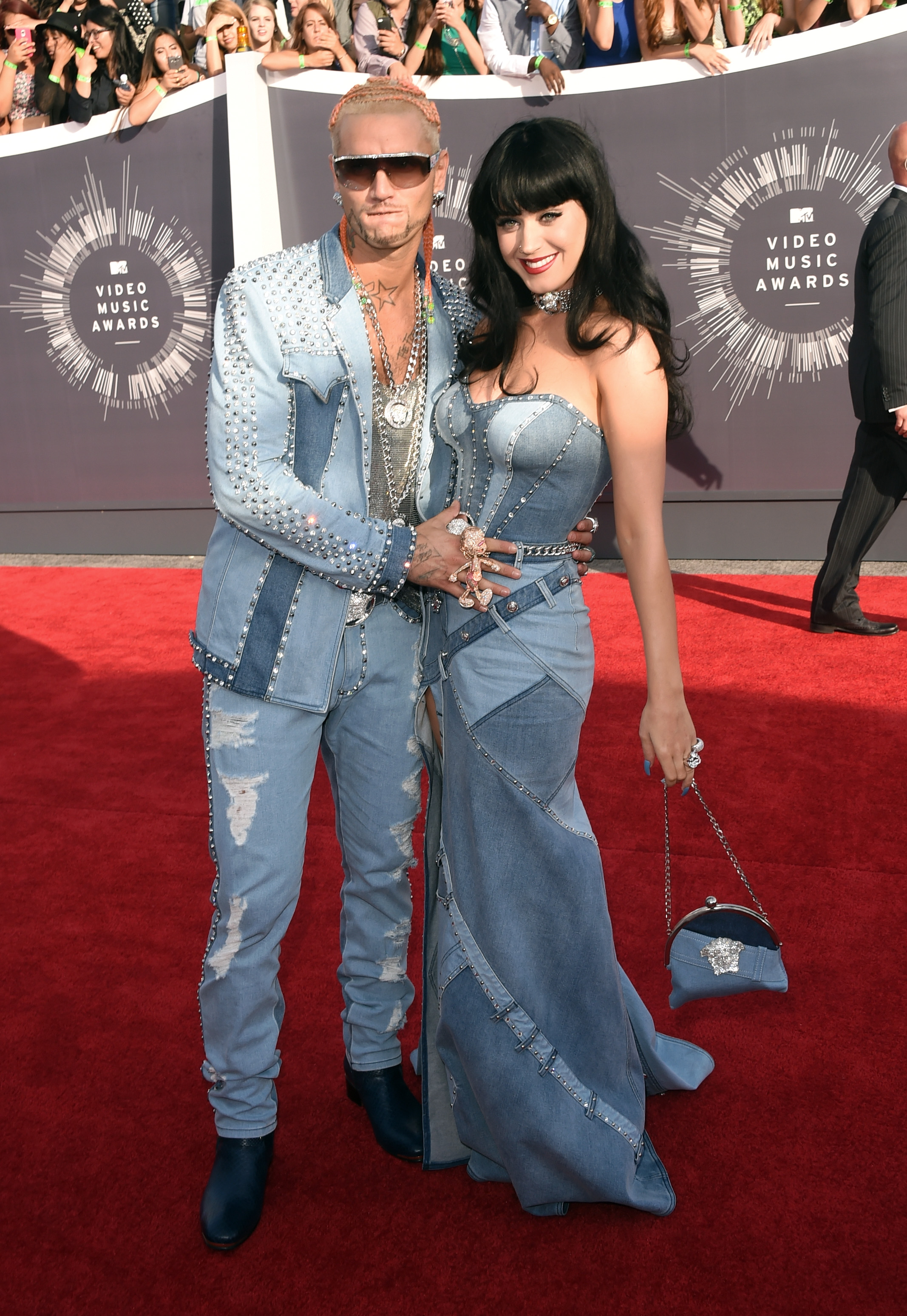 2014 MTV Video Music Awards - Arrivals INGLEWOOD, CA - AUGUST 24: Rapper Riff Raff (L) and singer Katy Perry attend the 2014 MTV Video Music Awards at The Forum on August 24, 2014 in Inglewood, California. (Photo by Jason Merritt/Getty Images for MTV)