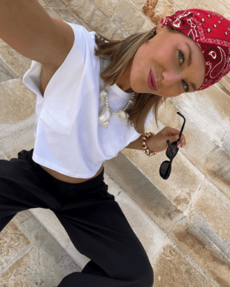 mulher de bandana