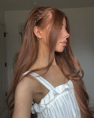 Tiara zig zag marrom - Foto: instagram @lucyyyraine