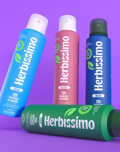 Herbíssimo apresenta nova linha de desodorantes em gel e aerossol zero alumínio 100% antitranspirante