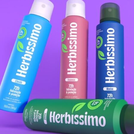 Herbíssimo apresenta nova linha de desodorantes em gel e aerossol zero alumínio 100% antitranspirante