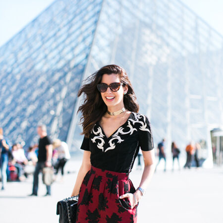 Look do dia: Mix de estampas no Louvre!